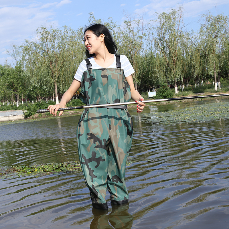 Hunting Outdoor Boots - EU37-45 กันน้ํา Anti-สวมใส่เสื้อผ้าตกปลารองเท้ากลางแจ้งการล่าสัตว์ซักผ้ารถยนต์ Overalls หน้าอก Waders