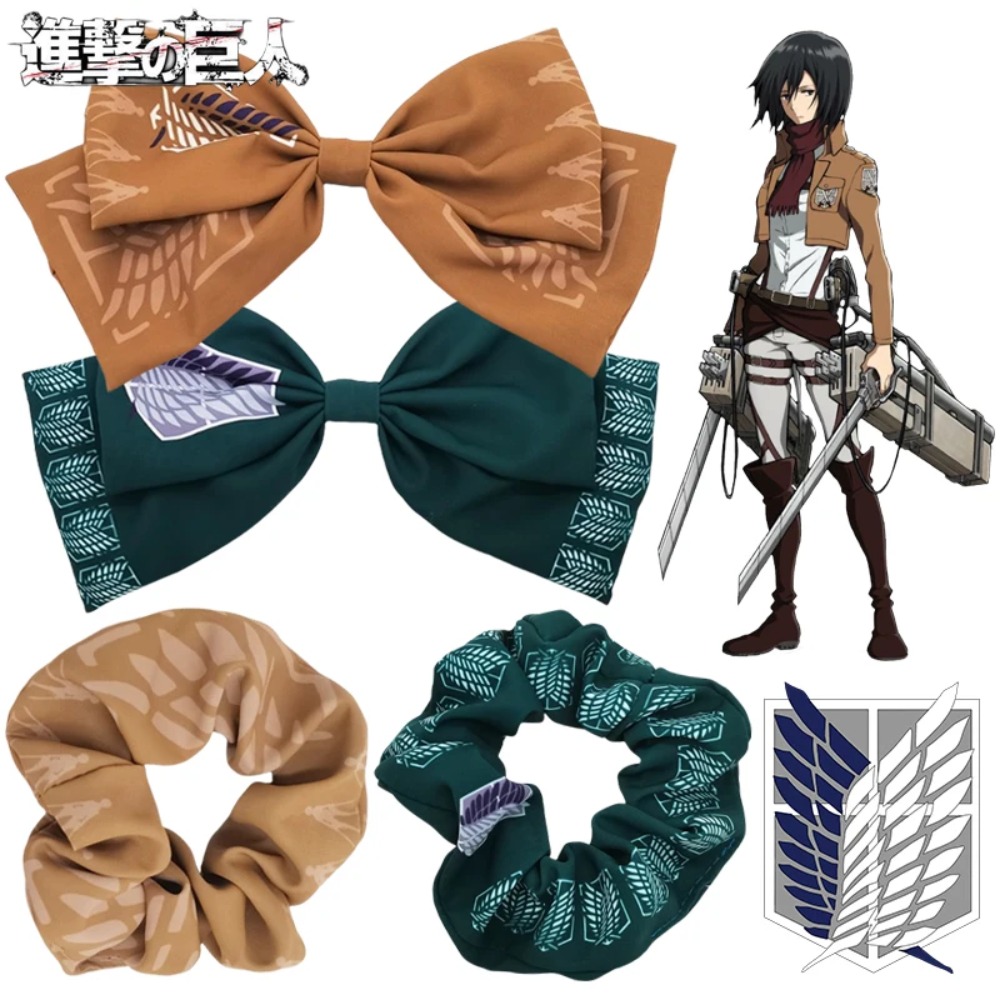 Bow Stringer Tool - อุปกรณ์ตกแต่งผม Attack on Titan สำหรับผู้หญิง กิ๊บติดผมโบว์อนิเมะ