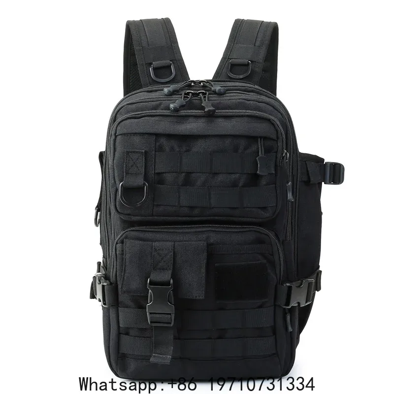 Hunting Fishing Outdoor - กระเป๋าเป้สะพายหลังกันน้ำ 1000D สำหรับใส่อุปกรณ์ตกปลา กระเป๋าสะพายไหล่คู่ สำหรับกิจกรรมกลางแจ้ง ตกปลา