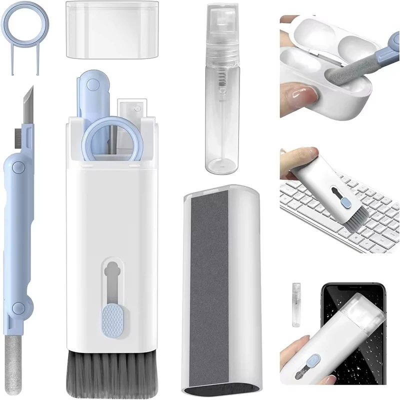 Tactical Pen Tool - ชุดทำความสะอาดอเนกประสงค์แปรงทำความสะอาดคีย์บอร์ดแล็ปท็อปทำความสะอาดหน้าจอโทรศัพท์มือถือปากกาทำความสะอาดชุดหูฟังบลูทูธ