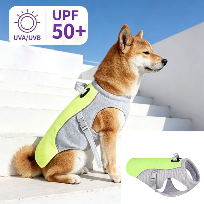 Hunting Dog Outdoor - เสื้อกั๊กระบายความร้อนสำหรับสุนัขขนาดกลาง พร้อมสายรัดปรับได้ สำหรับการล่าสัตว์ การฝึก และการตั้งแคมป์กลางแจ้ง
