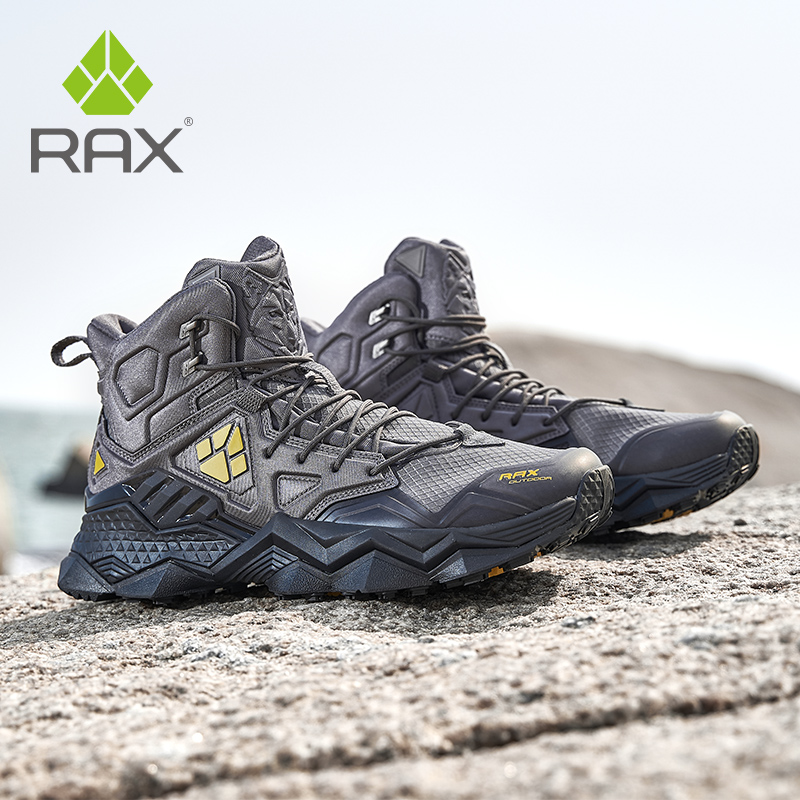 Outdoor Hunting Fabric - Rax เดินป่าผู้ชายรองเท้ากันน้ำกลางแจ้งปีนเขาแคมป์ล่าสัตว์บูท Trekking รองเท้าผ้าใบยุทธวิธี Wakling กีฬา