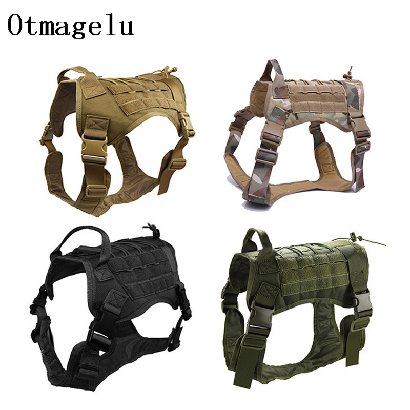 Hunting Dog Outdoor - ชุดเสื้อกั๊กและสายจูงสุนัขไนลอน สำหรับฝึกสุนัขกลางแจ้ง เสื้อผ้าสุนัขสำหรับสุนัขล่าสัตว์ขนาดกลางถึงใหญ่ พитбуล บูลเทอร์เรียร์ รอตไวเลอร์