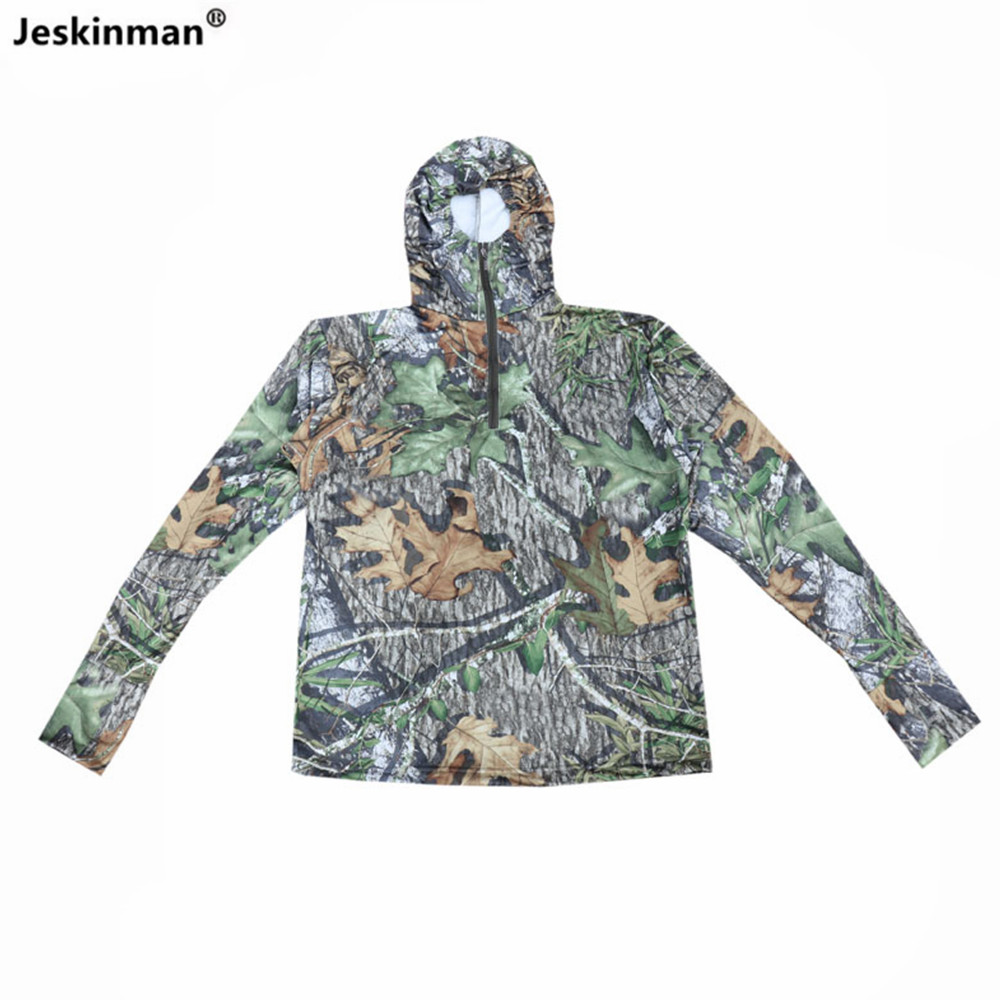 Outdoor Hunting Outfitters - ฤดูร้อนกลางแจ้งป่า Camo การล่าสัตว์ตกปลา Hooded JACKET Breathable