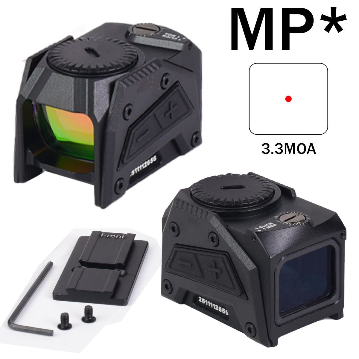 Outdoor Hunting Lab - กล้องเล็งแบบจุดแดง Tactical MP* 1X16 ขนาดกะทัดรัด สำหรับปืนไรเฟิล