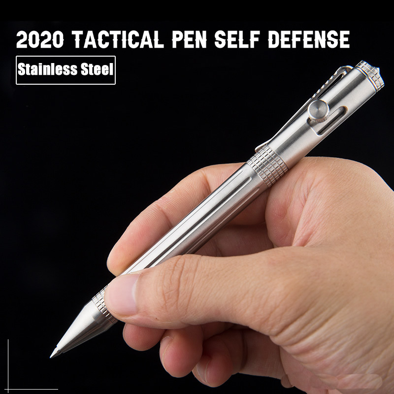 Tactical Pen Tool - ปากกาป้องกันตัวสแตนเลสแบบใหม่ พร้อมสวิตช์เปิด-ปิด ใช้เป็นที่ทุบกระจกฉุกเฉิน อุปกรณ์เอาตัวรอดกลางแจ้ง ของขวัญ EDC