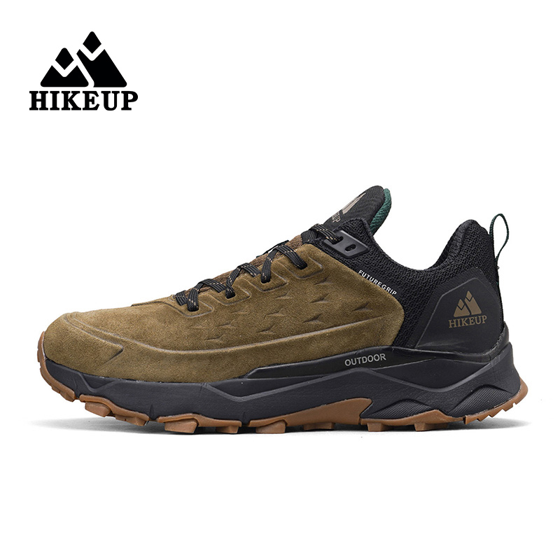 Outdoor Hunting Fabric - HIKEUP ยาง Outsole Cushioned รองเท้าสําหรับชาย Antiskid