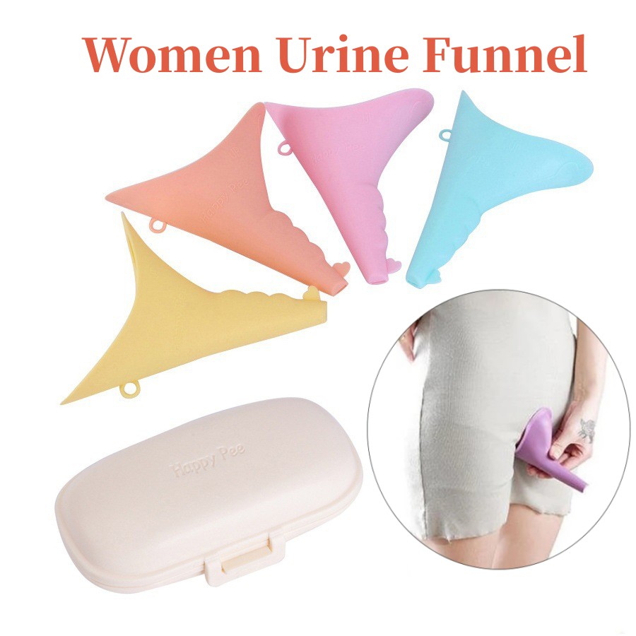 Outdoor Hunting Toilet - กรวยปัสสาวะแบบพกพาสำหรับผู้หญิงอุปกรณ์กรวยยืนฉี่สำหรับผู้หญิงทำจากซิลิโคนสำหรับตั้งแคมป์กลางแจ้ง