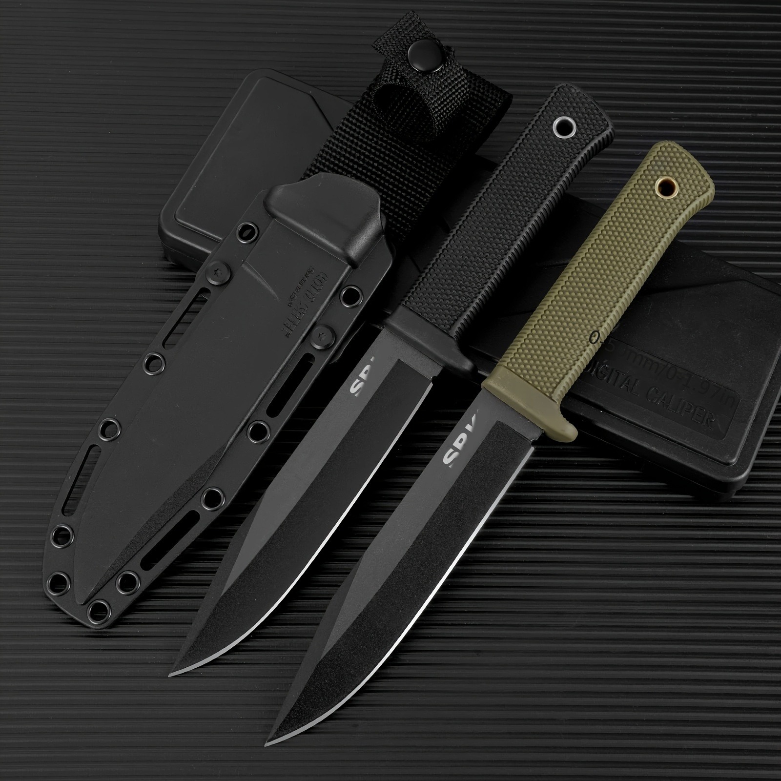 Hunting Knife Outdoor Edge - มีดพกพาสำหรับตั้งแคมป์แบบใบมีดคงที่ ความแข็งสูง สำหรับกิจกรรมกลางแจ้ง พรีเมียม EDC มีดเอาตัวรอด