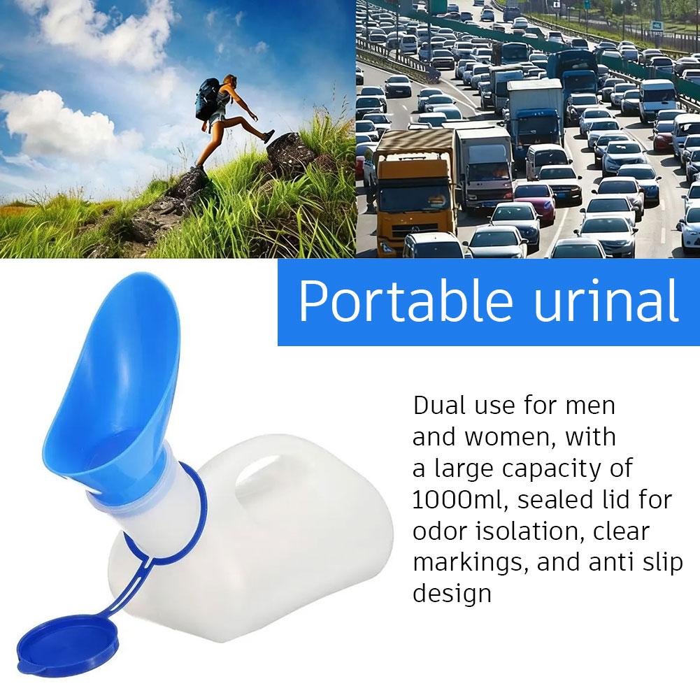 Outdoor Hunting Toilet - ขวดปัสสาวะพกพาขนาด 1000 มล. สำหรับทุกเพศ เหมาะสำหรับการเดินทาง แคมป์ปิ้ง