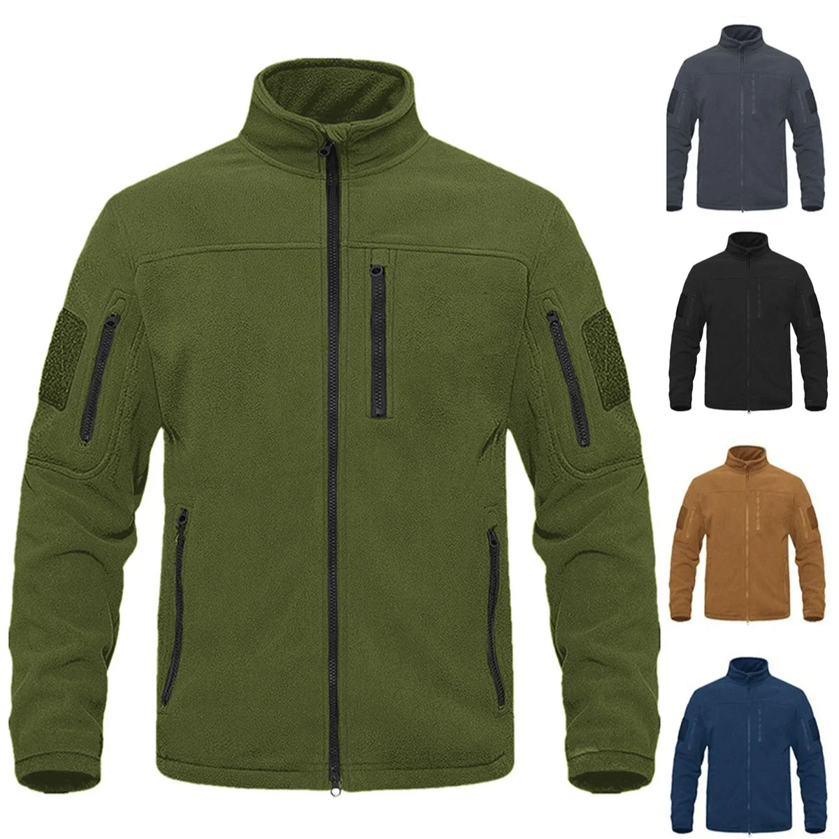 Safari Outdoor Hunting Jackets - 2024 Full Zipper WARMขนแกะเสื้อแจ็คเก็ตยุทธวิธีผู้ชายฤดูหนาวความร้อนเสื้อคอเต่าทํางานกลางแจ้งการล่าสัตว์เสื้อSafari JACKET