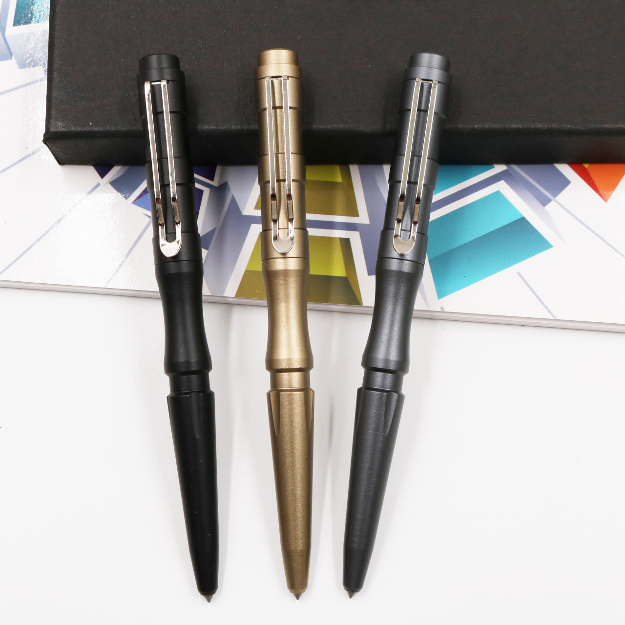 Tactical Pen Tool - ปากกายุทธวิธี อุปกรณ์ป้องกันตัว ชุดของขวัญ อลูมิเนียมอัลลอยด์สำหรับการบิน การป้องกันความปลอดภัย เครื่องมือป้องกันตัวส่วนบุคคล