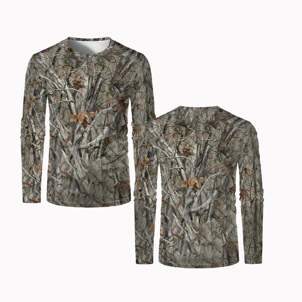 Hunting And Camping In Forest - 2024 ใหม่การล่าสัตว์Camouflageเสื้อยืดกลางแจ้งCamping Forest Disguiseชายเสื้อยืดกีฬาQuick-Drying Breathable Travel