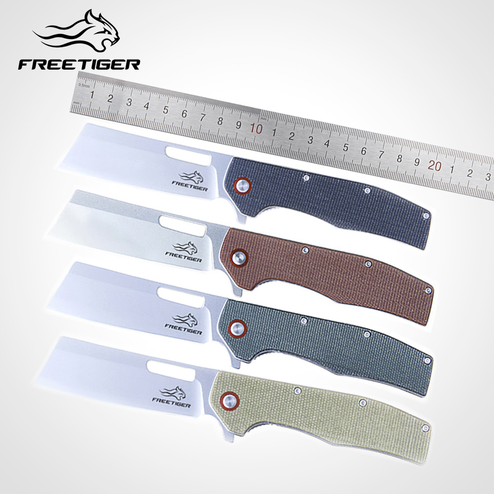 Hunting Camp Outdoor Kitchen - FREETIGER Micarta Handle D2หินล้างใบมีดกลางแจ้ง Camping Self-Defense