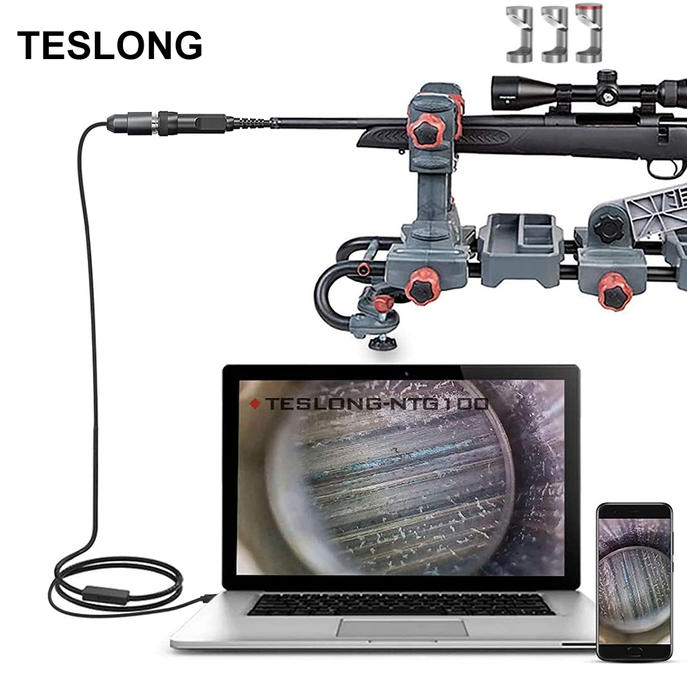 Outdoor Hunting Lab - TESLONG NTG100 5 มม.เส้นผ่านศูนย์กลางปืนไรเฟิล Borescope กล้องดิจิตอลการล่าสัตว์ทําความสะอาดขอบเขตสําหรับด้านบน