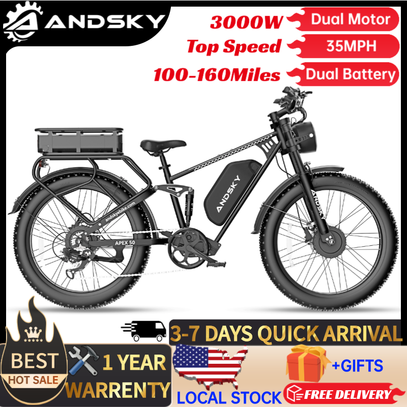 Hunting Outdoor Day - ANDSKY Apex50 AWD จักรยานไฟฟ้า 3000W มอเตอร์คู่