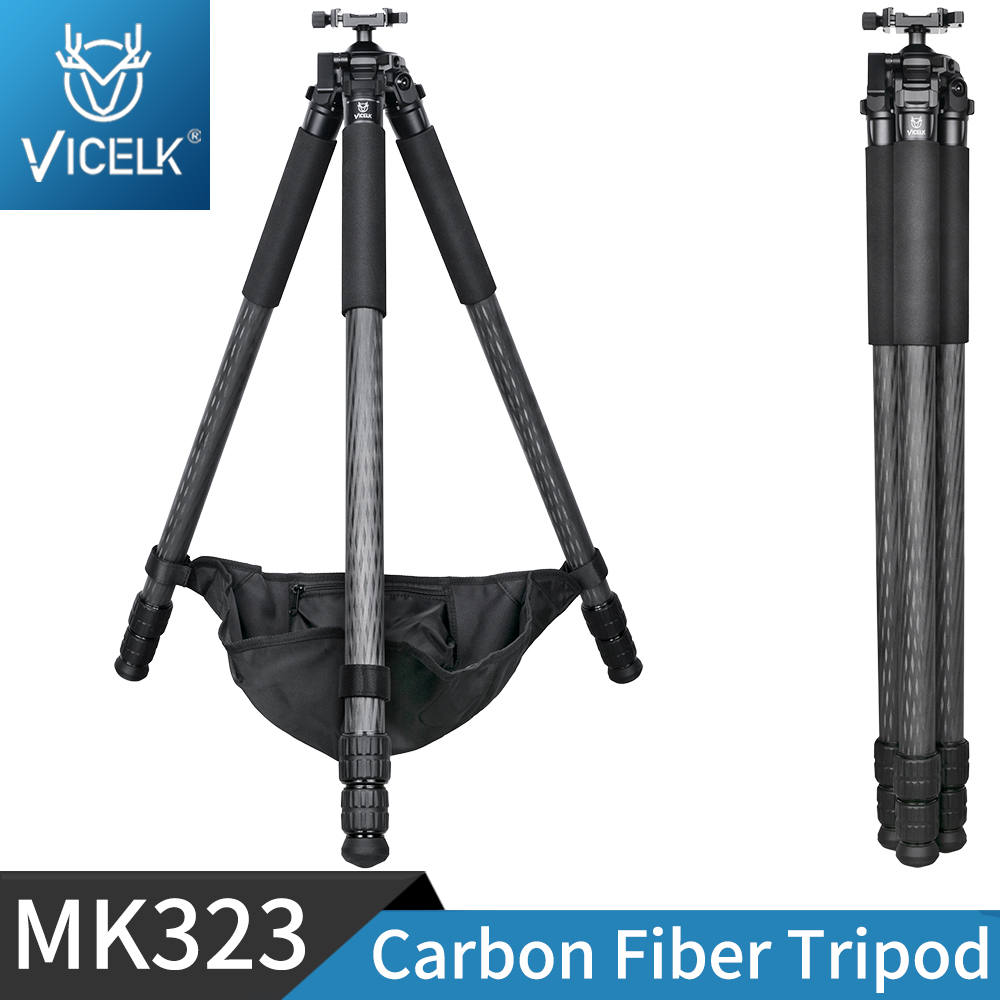 Outdoor Hunting Photography - ขาตั้งกล้อง VICELK MK323 คาร์บอนไฟเบอร์ ขนาดท่อสูงสุด 36