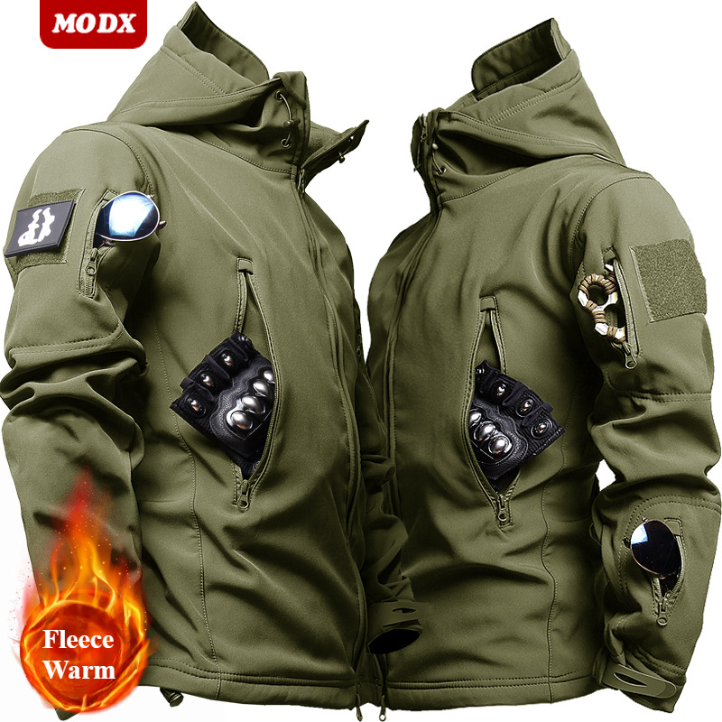 กลางแจ้ง Shark Skin Soft Shell - Safari Outdoor Hunting Jackets บทวิจารณ์และราคา