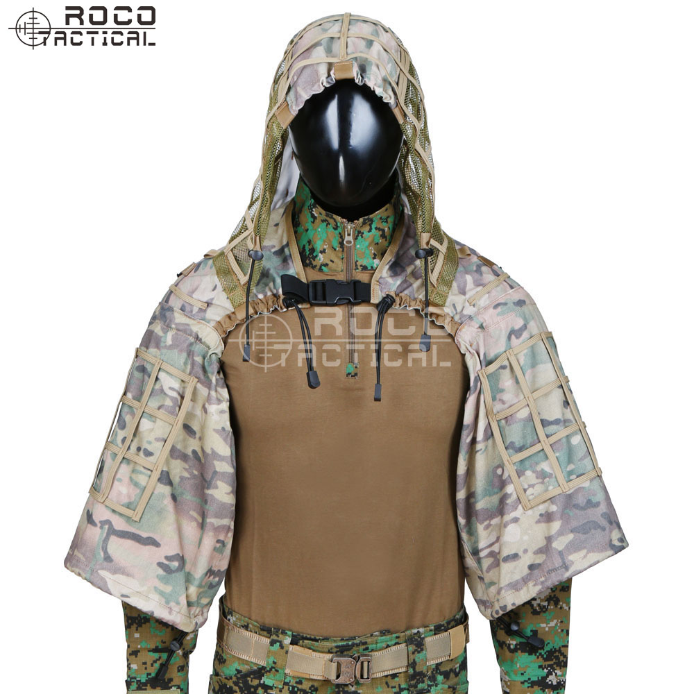 ROCOTACTICAL ทหาร Sniper Ghill - Ghillie Suit Woodland บทวิจารณ์และราคา