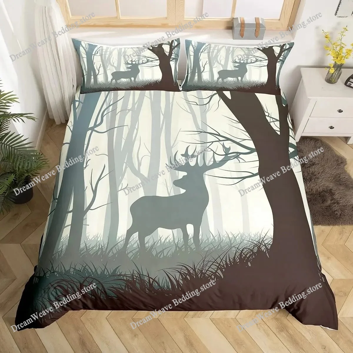 ชุดผ้าปูที่นอนลายกวางเอลค์ ขนา - Hunting And Camping In Forest บทวิจารณ์และราคา