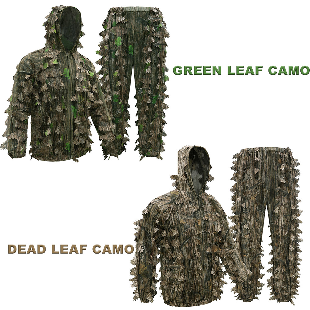 การล่าสัตว์กลางแจ้งผู้ใหญ่ใบไม - Ghillie Suit Woodland บทวิจารณ์และราคา
