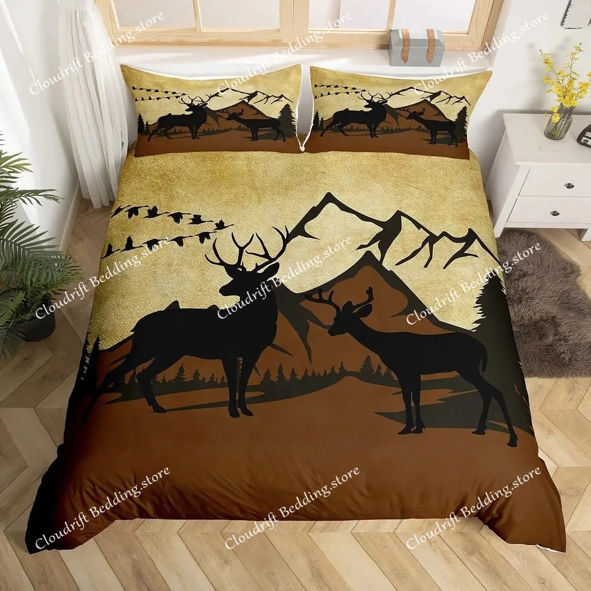ชุดผ้าปูที่นอนลายกวางเอลค์ ขนา - Hunting And Camping In Forest บทวิจารณ์และราคา