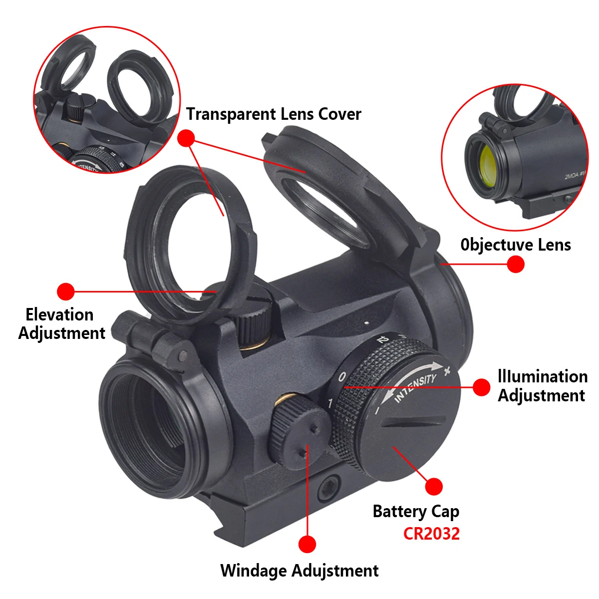 กล้องเล็งแบบจุดแดง Tactical T0 - Outdoor Hunting Lab บทวิจารณ์และราคา