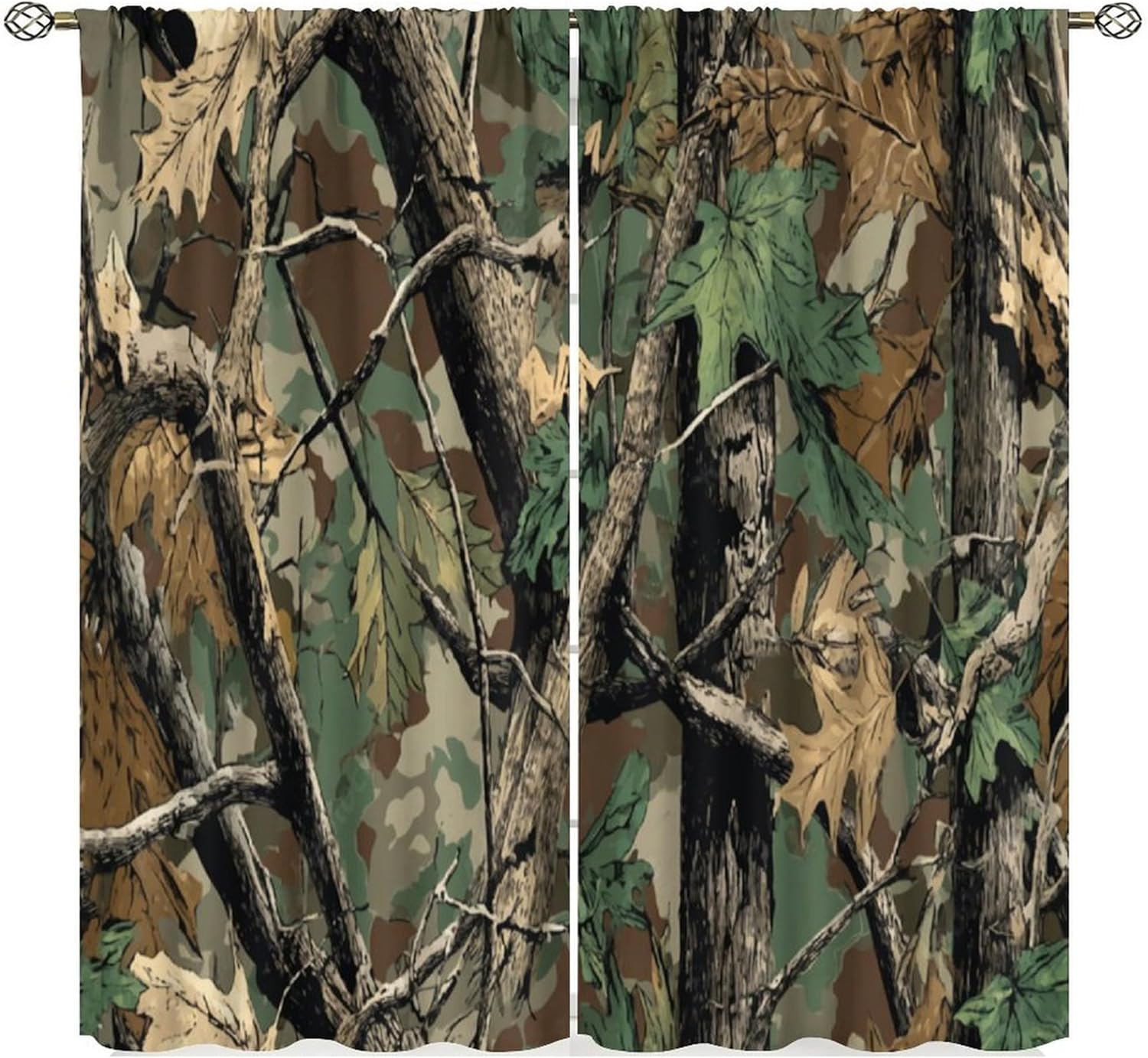 ผ้าม่านลายพรางป่าไม้ ลายใบไม้ก - Hunting And Camping In Forest บทวิจารณ์และราคา