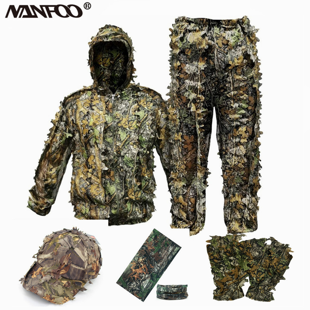 ผู้ใหญ่ 3D ใบ Bionic Camouflag - Ghillie Suit Woodland บทวิจารณ์และราคา