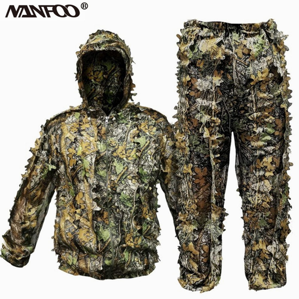 ผู้ใหญ่ 3D ใบ Bionic Camouflag - Ghillie Suit Woodland บทวิจารณ์และราคา