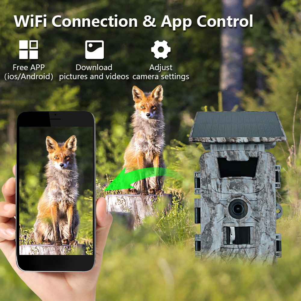 กล้องติดตามสัตว์ป่า Solar WiFi - Outdoor Hunting Photography บทวิจารณ์และราคา