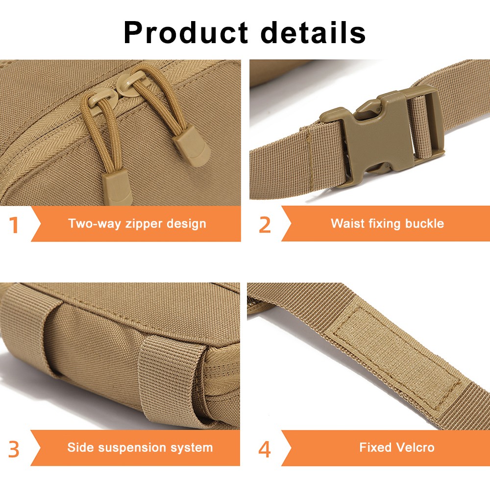 กระเป๋าคาดเอวผ้า Oxford 800D ส - Outdoor Hunting Fabric บทวิจารณ์และราคา