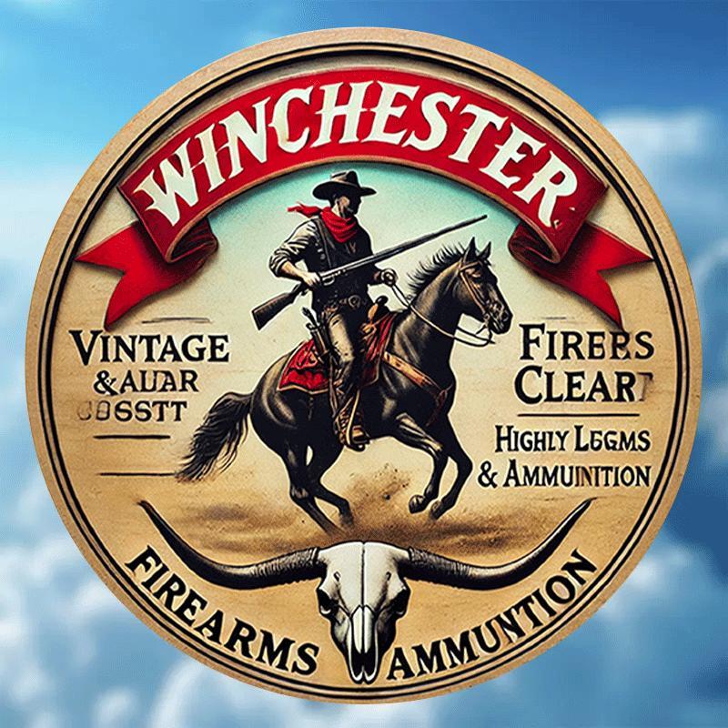 ป้ายโลหะทรงกลมวินเทจ Wincheste - Outdoor Hunting House บทวิจารณ์และราคา
