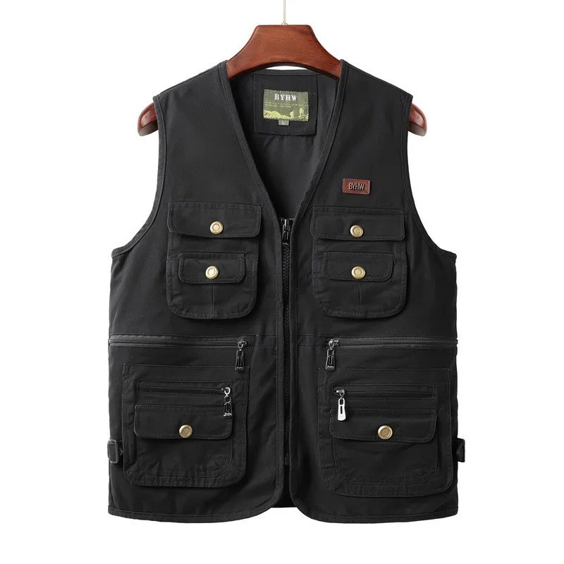 เสื้อกั๊กผู้ชายแบบมีกระเป๋าหลา - Safari Outdoor Hunting Jackets บทวิจารณ์และราคา