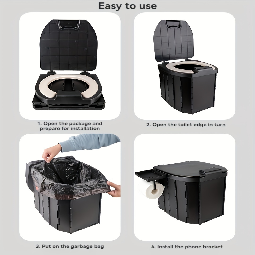 ห้องน้ำพับแบบพกพาพร้อมเบาะรองน - Outdoor Hunting Toilet บทวิจารณ์และราคา