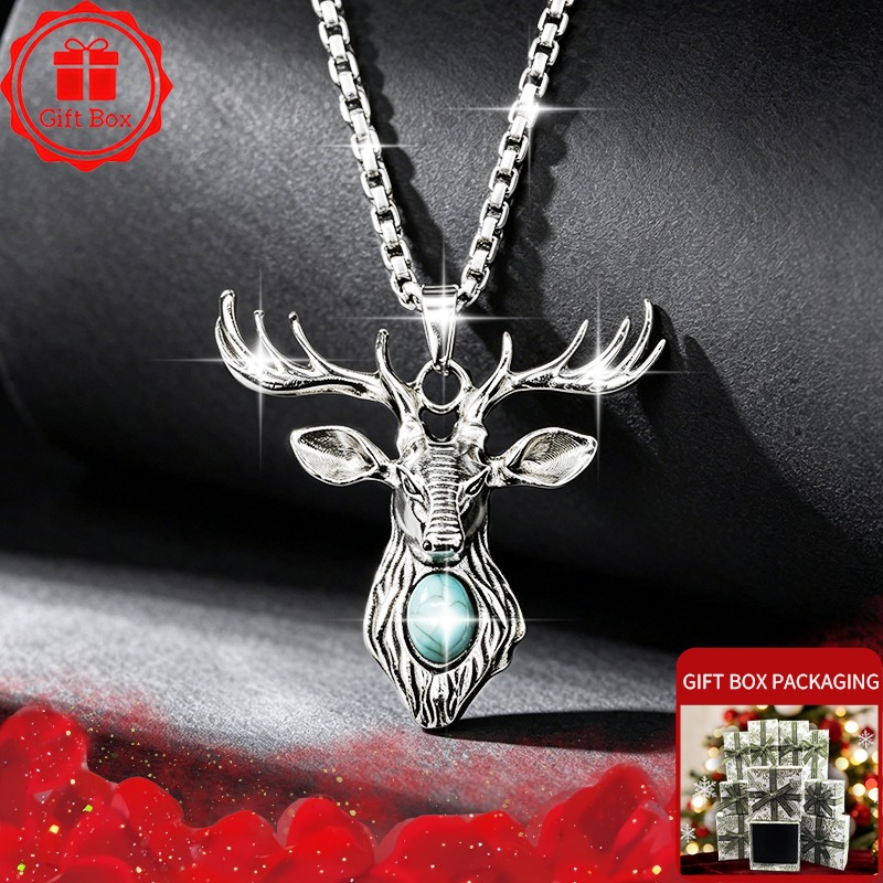 จี้รูปหัวกวางวินเทจ สร้อยคอสำห - Elk Bugle Call บทวิจารณ์และราคา