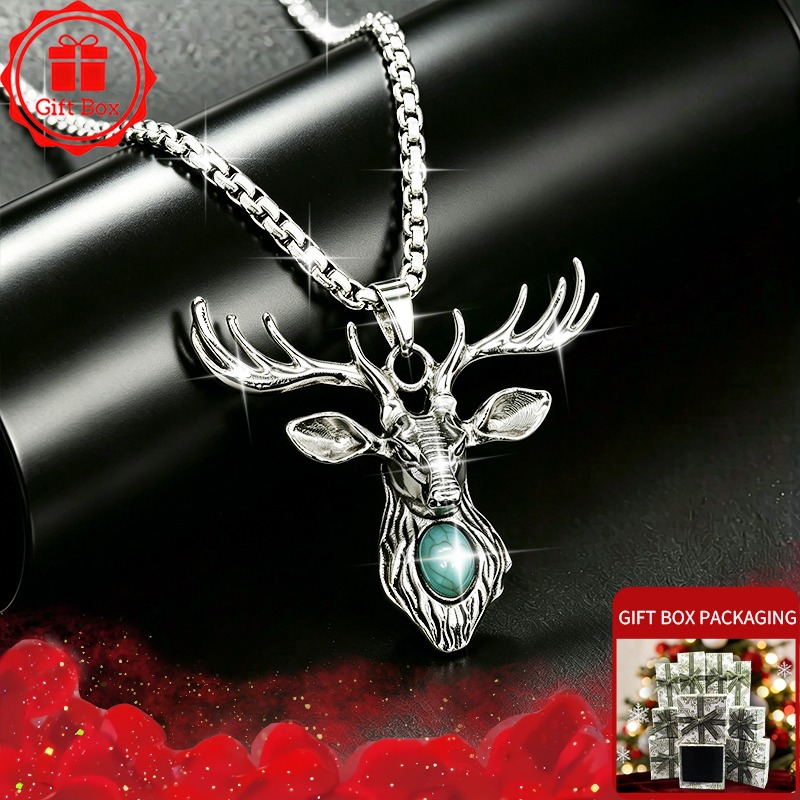 จี้รูปหัวกวางวินเทจ สร้อยคอสำห - Elk Bugle Call บทวิจารณ์และราคา