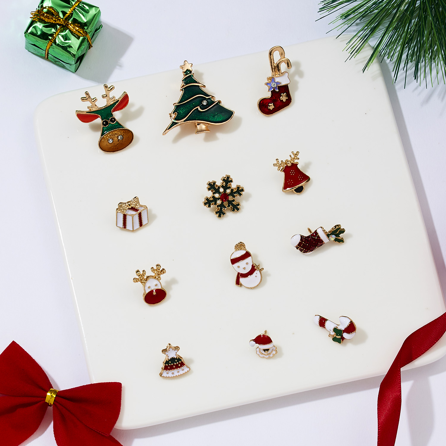 3pcs Merry Christmas เข็มกลัดส - Elk Bugle Call บทวิจารณ์และราคา