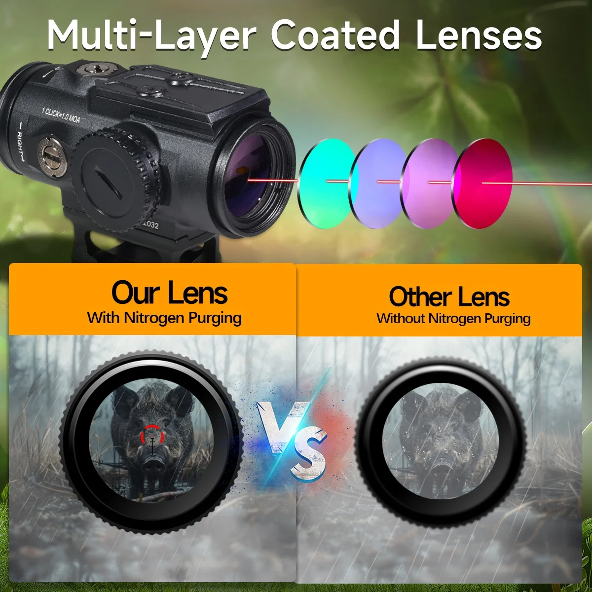 กล้องเล็งปริซึม Tactical 5X พร - Outdoor Hunting Lab บทวิจารณ์และราคา