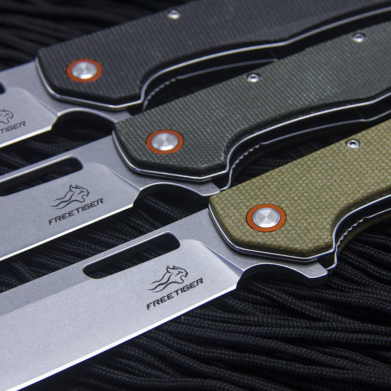 FREETIGER Micarta Handle D2หิน - Hunting Camp Outdoor Kitchen บทวิจารณ์และราคา