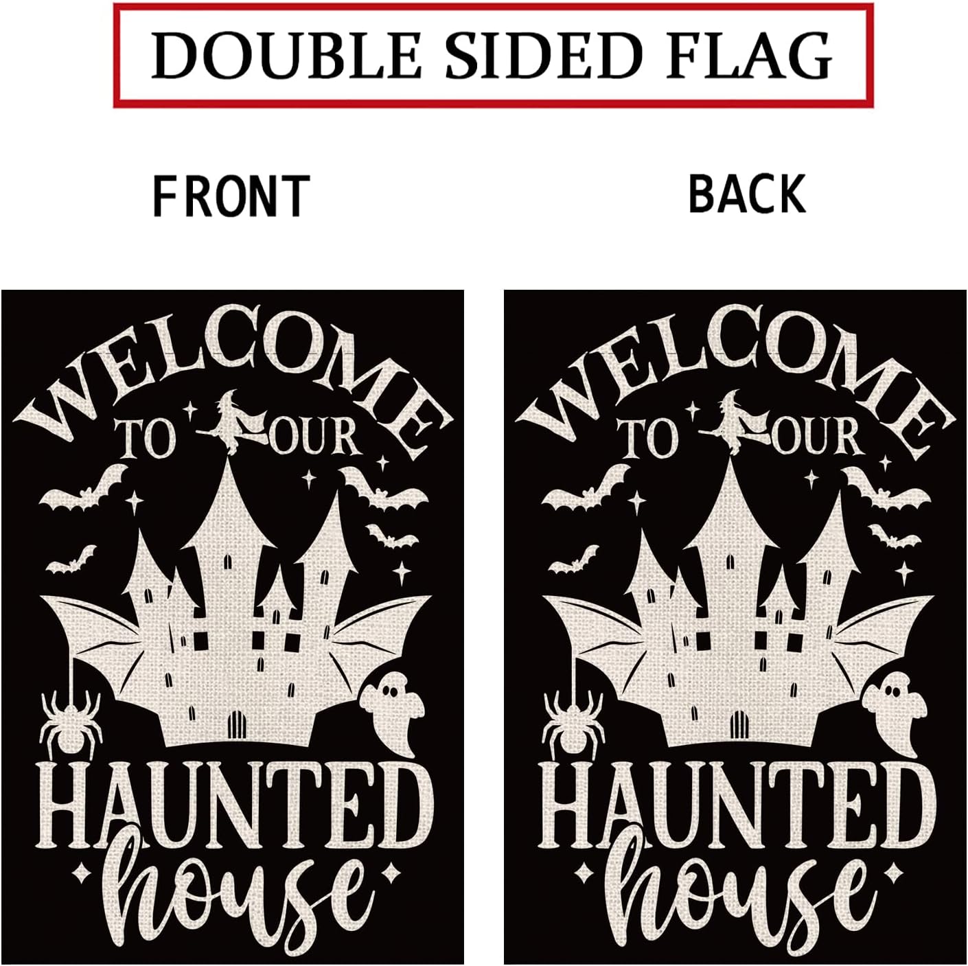ธงตกแต่งสวนฮาโลวีน ข้อความตลก  - Outdoor Hunting House บทวิจารณ์และราคา