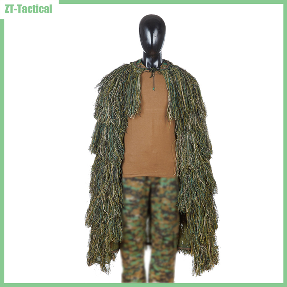 ที่มีน้ำหนักเบา Ghillie ปอนโชเ - Ghillie Suit Woodland บทวิจารณ์และราคา