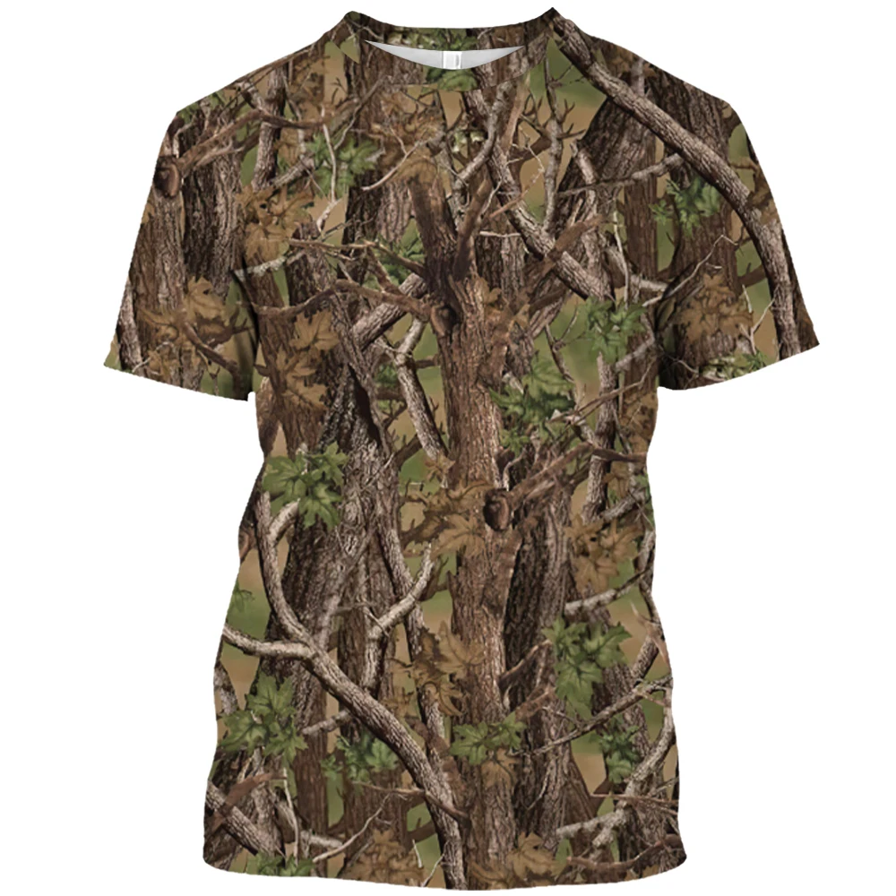 เสื้อยืดลายพรางป่าฤดูร้อน เสื้ - Hunting And Camping In Jungle บทวิจารณ์และราคา