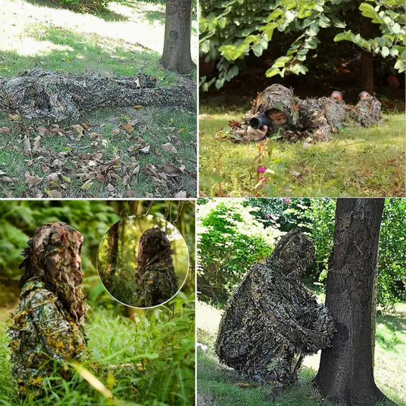 ชุดลายพรางใบไม้ 3 มิติ สำหรับก - Outdoor Hunting Photography บทวิจารณ์และราคา
