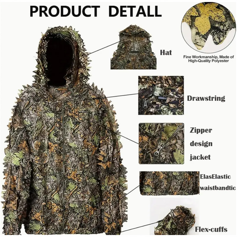 ชุดลายพรางใบไม้ 3 มิติ สำหรับก - Outdoor Hunting Photography บทวิจารณ์และราคา