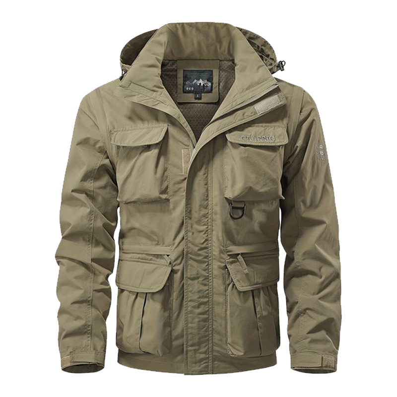 เสื้อแจ็คเก็ตแบบถอดแขนได้ มีฮู - Safari Outdoor Hunting Jackets บทวิจารณ์และราคา