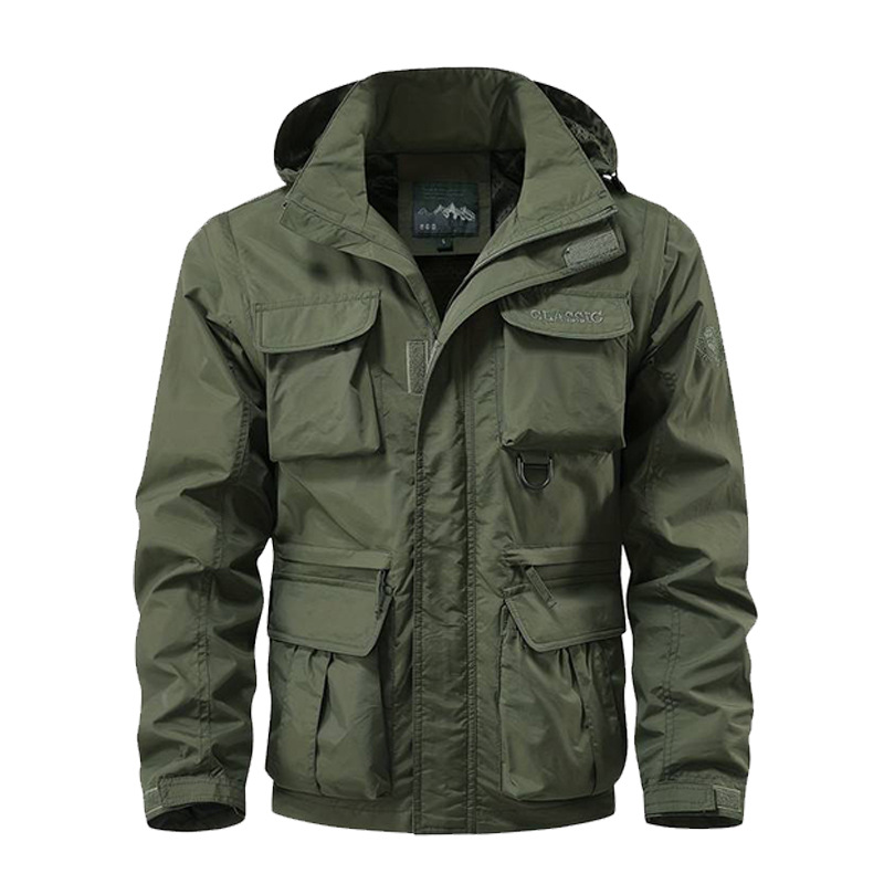 เสื้อแจ็คเก็ตแบบถอดแขนได้ มีฮู - Safari Outdoor Hunting Jackets บทวิจารณ์และราคา