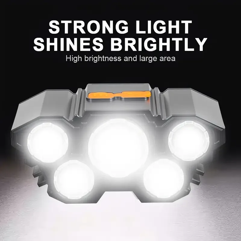 ไฟหน้าแบบพกพา 5LED สำหรับใช้งา - Hunting Fishing Outdoor บทวิจารณ์และราคา